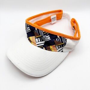 Slazenger Unisex Cap Visor Golf Tennis Beach Summer White Orange